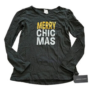 Melrose & Market Long Sleeve Christmas Tee L